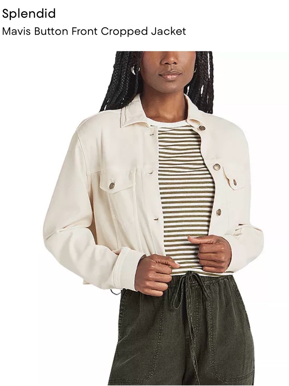 Splendid soft cropped denim jacket medium